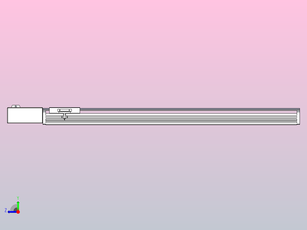 皮带直线轴半封闭可选导轨TPA-HNB-120D-110-L850-MR-Y-P40-N3右视图