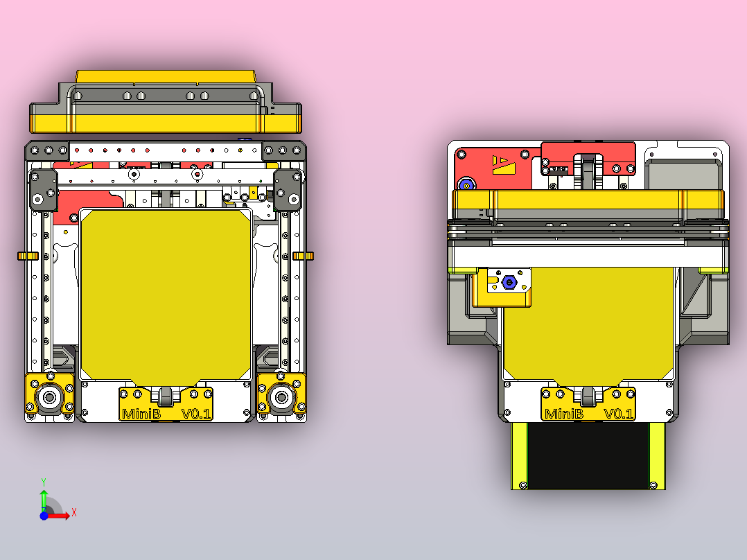 可折叠3D打印机前视图