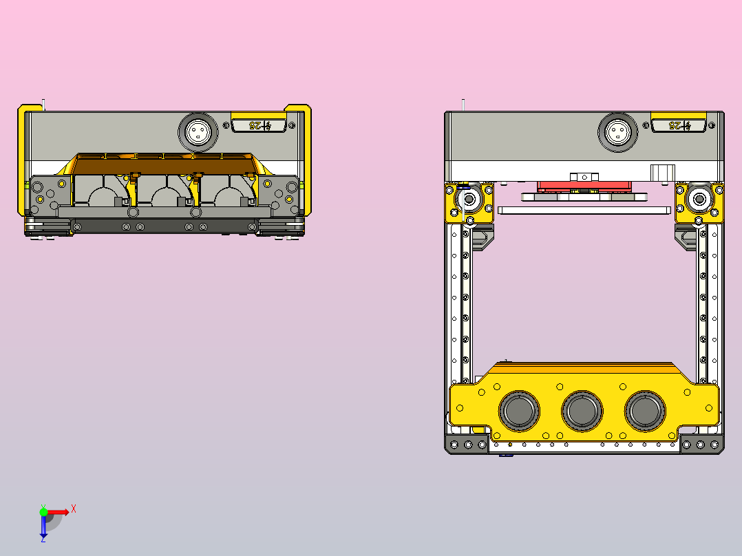可折叠3D打印机俯视图