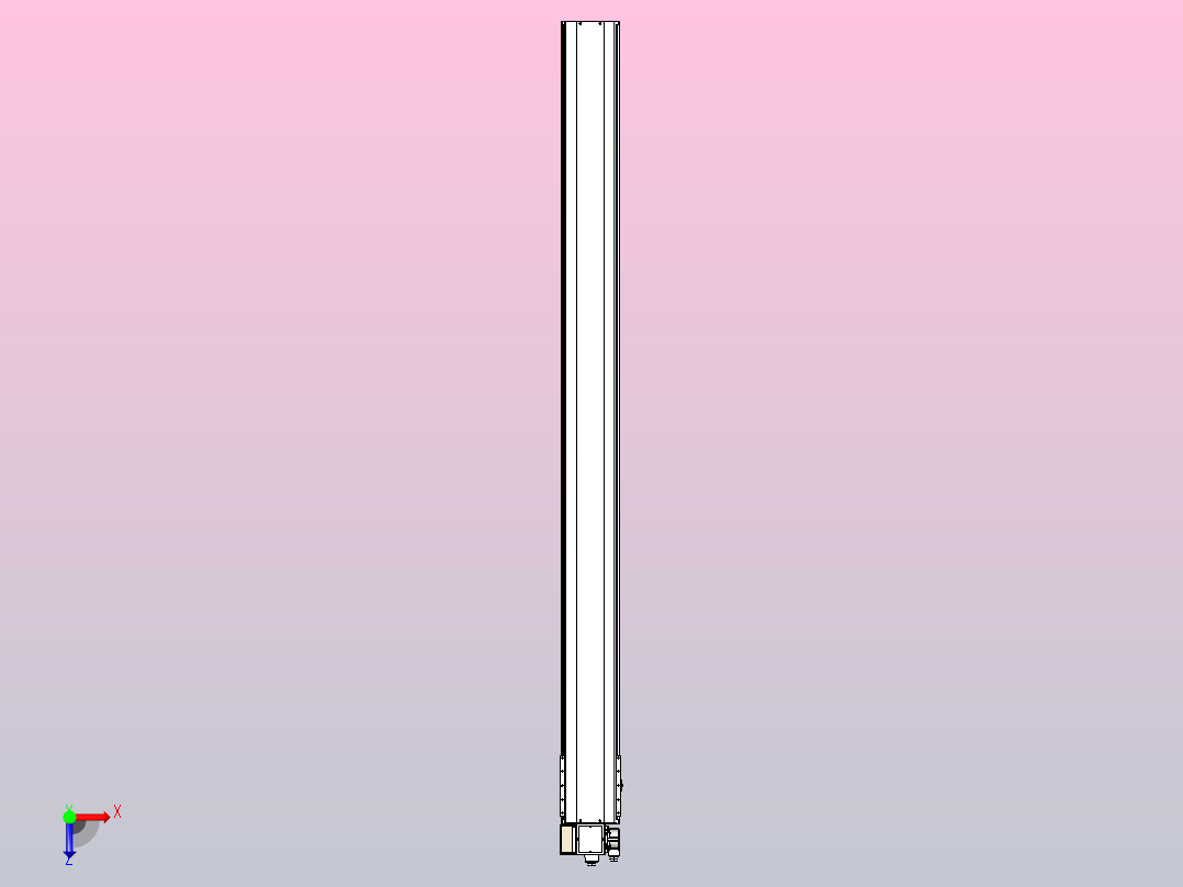 皮带直线轴半封闭可选导轨TPA-HNB-220D-176-L2650-LP-C-P1K-N3俯视图
