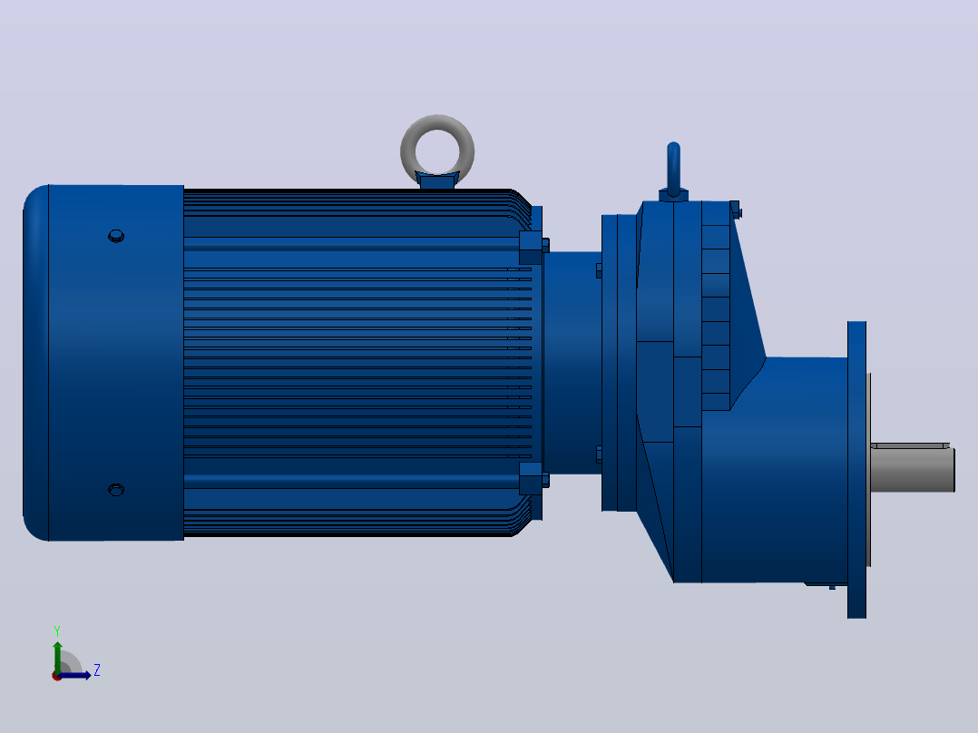 RXF77法兰轴伸式安装斜齿轮减速机RX77-Y4-4P-112M-M1-0°-Φ200左视图