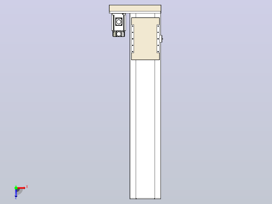 滚珠丝杠直线轴带导轨全封闭TPA-HCR-220D-3210C-L950-MR-Y-P1K-N3俯视图