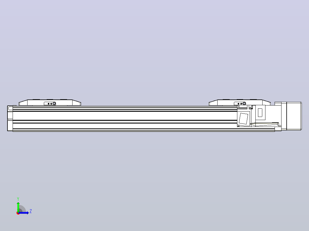 滚珠丝杠线性轴TPA-GCRS-50-1205C-L100-MR-M10-N3左视图