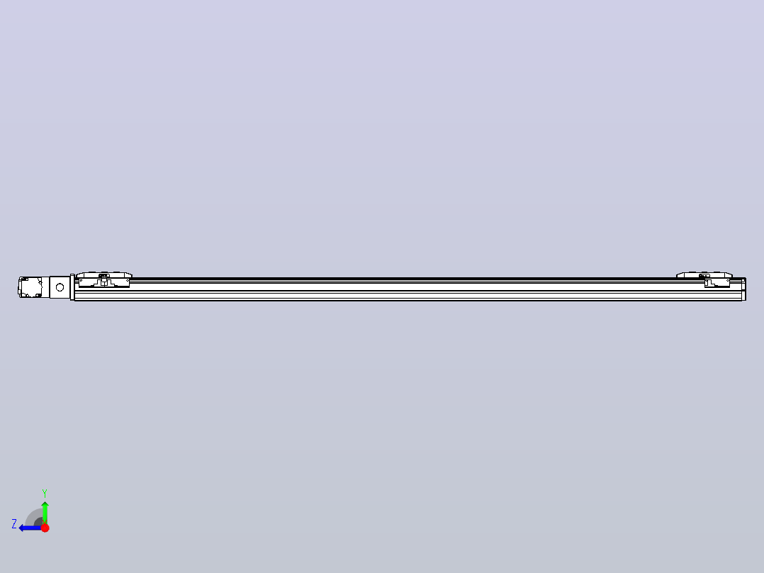 皮带直线轴双滑块型TPA-GCBS-50-P42-L550-QL-M10-N3右视图