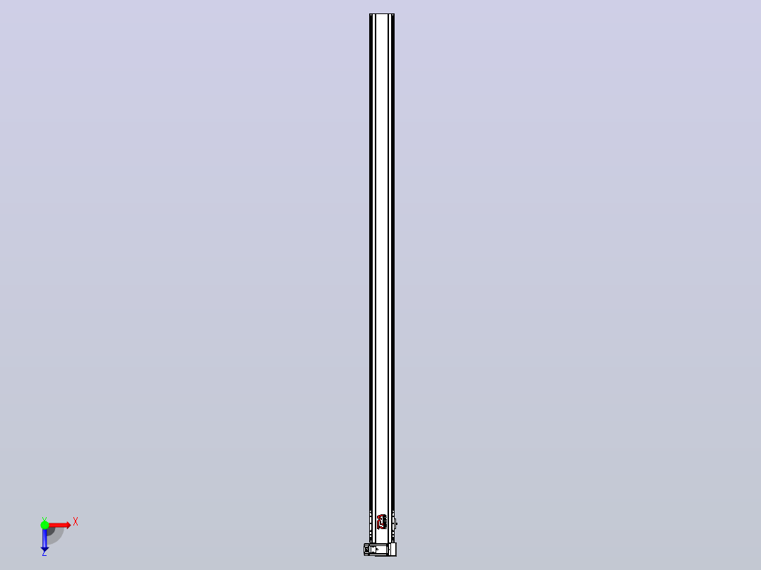 皮带直线轴半封闭可选导轨TPA-HNB-120D-110-L2350-RU-C-P40-N3俯视图