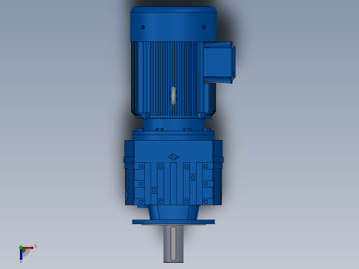 RF147法兰轴伸式安装斜齿轮减速机RF147-Y45-4P-225M-M1-0°-Φ450俯视缩略图