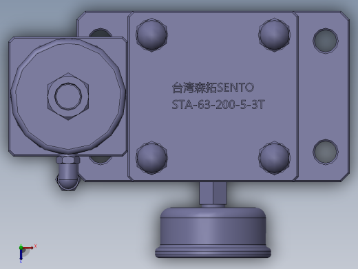 气液增压缸STA-63-200-5-3T俯视缩略图