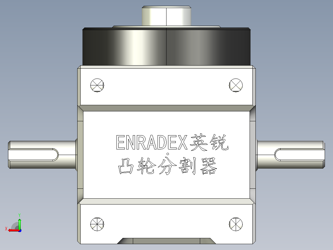 ER-RU45DF英锐凸轮分割器3D壳体和法兰面加销孔标准图纸(电话15062628977)AA后视图