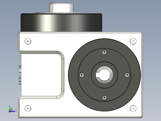 ER-RU45DF英锐凸轮分割器3D壳体和法兰面加销孔标准图纸(电话15062628977)AA左视缩略图