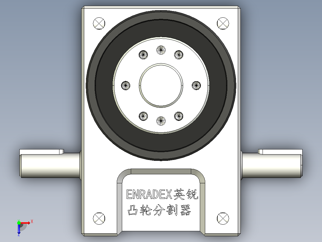 ER-RU45DF英锐凸轮分割器3D壳体和法兰面加销孔标准图纸(电话15062628977)AA俯视图