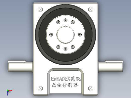 ER-RU45DF英锐凸轮分割器3D壳体和法兰面加销孔标准图纸(电话15062628977)AA俯视缩略图