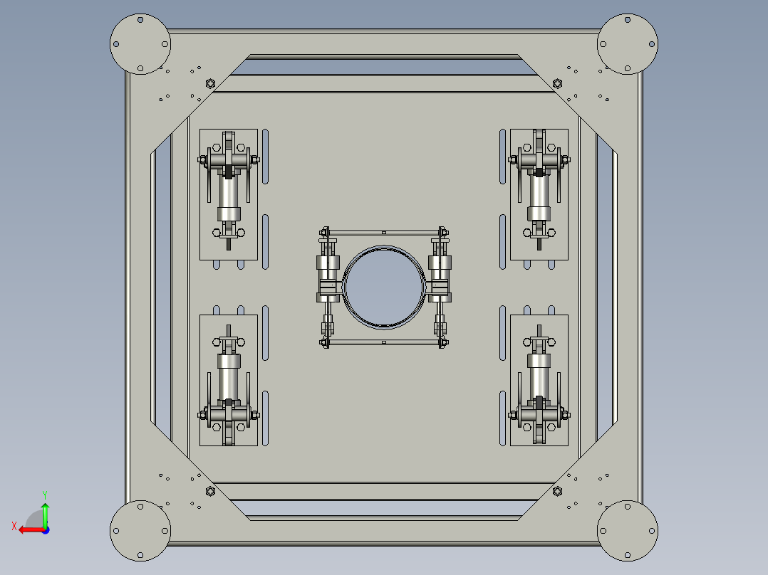 打包包装机3D模型后视图