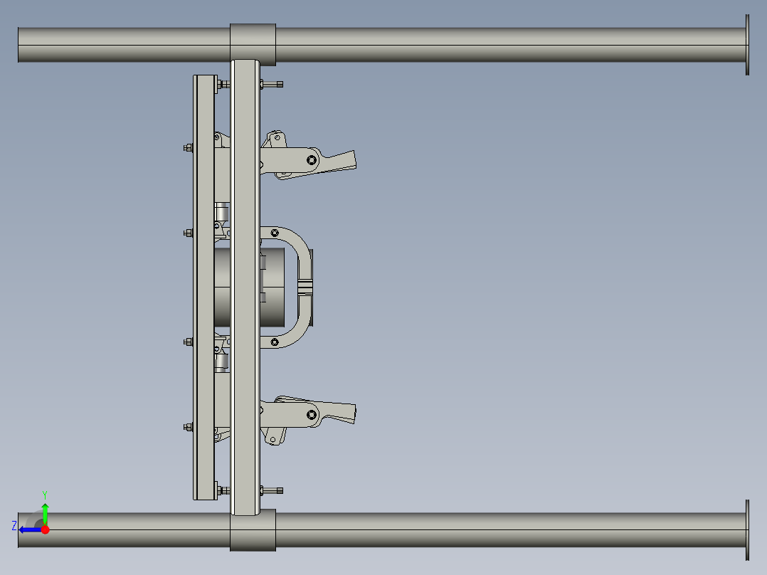 打包包装机3D模型右视图
