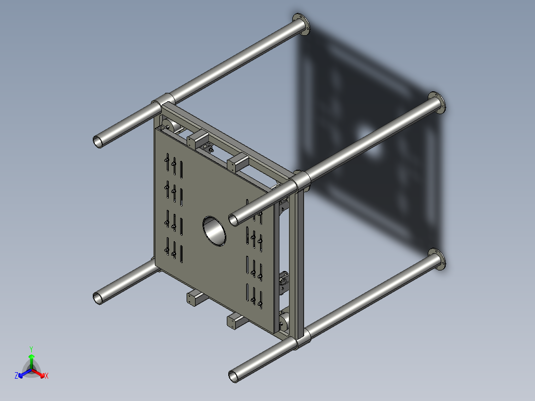 打包包装机3D模型正等轴测图