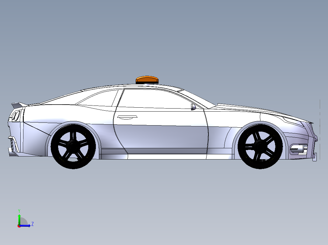 警車左视图