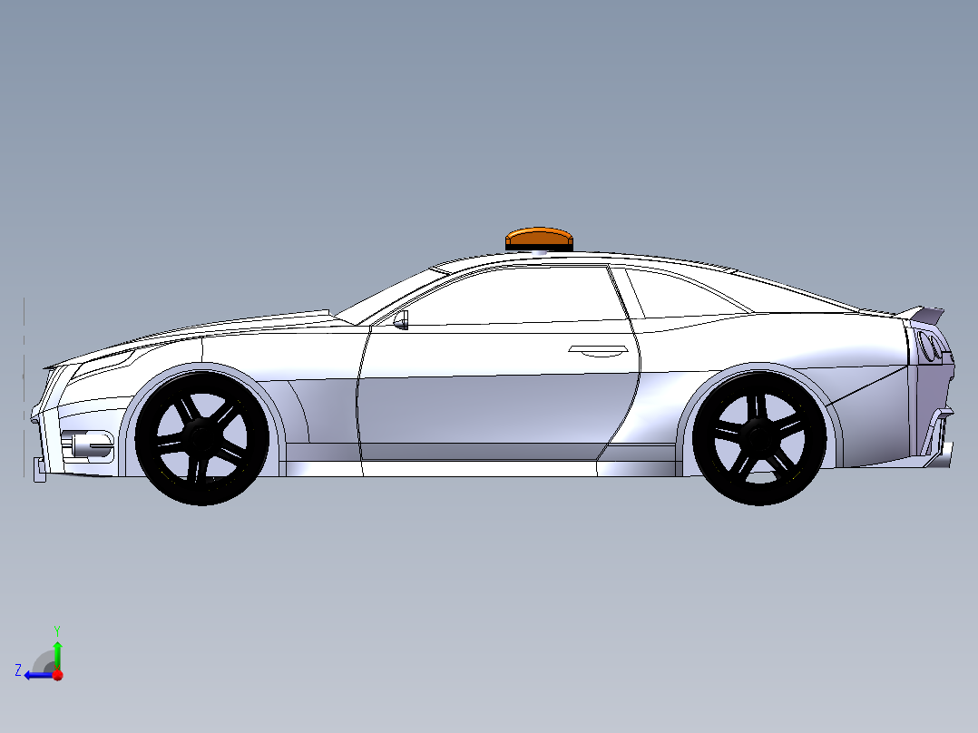 警車右视图
