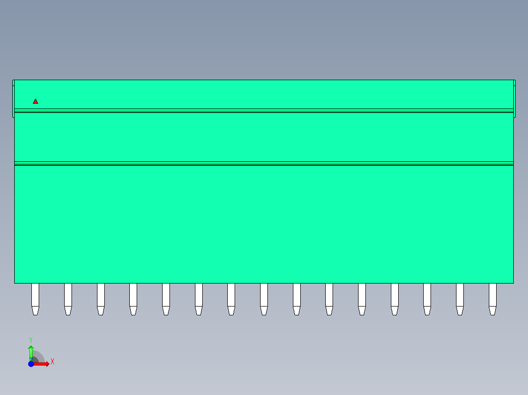 DEGSON 15EDG 系列 3.5mm 插拔式接线端子 FullPack-15EDGVH-3.5-30P-14-00AH前视图