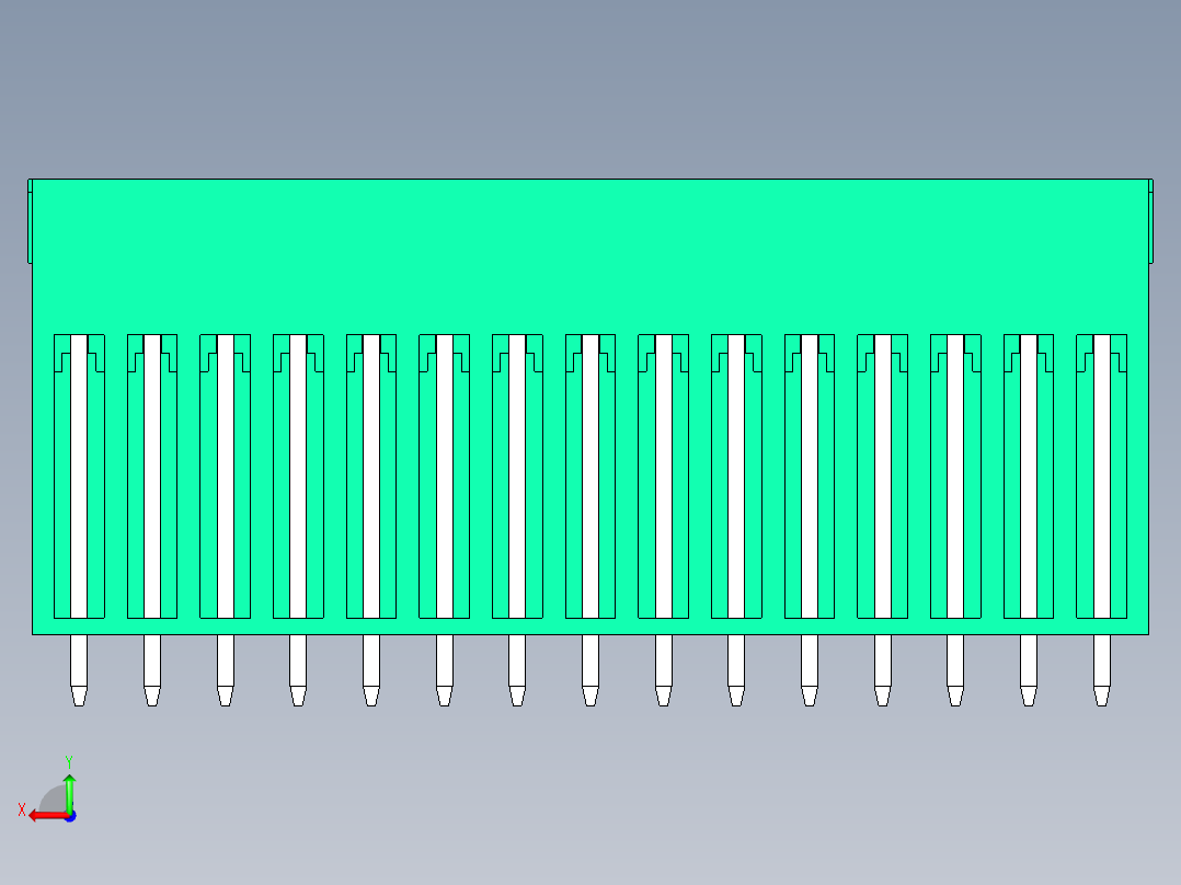 DEGSON 15EDG 系列 3.5mm 插拔式接线端子 FullPack-15EDGVH-3.5-30P-14-00AH后视图