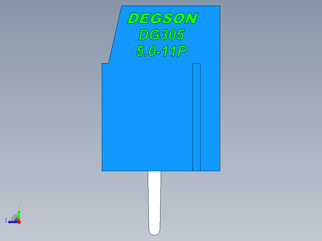 DEGSON DG305 系列 5.07.5mm 接线端子-DG305-5.0-11P-12-00AH右视图