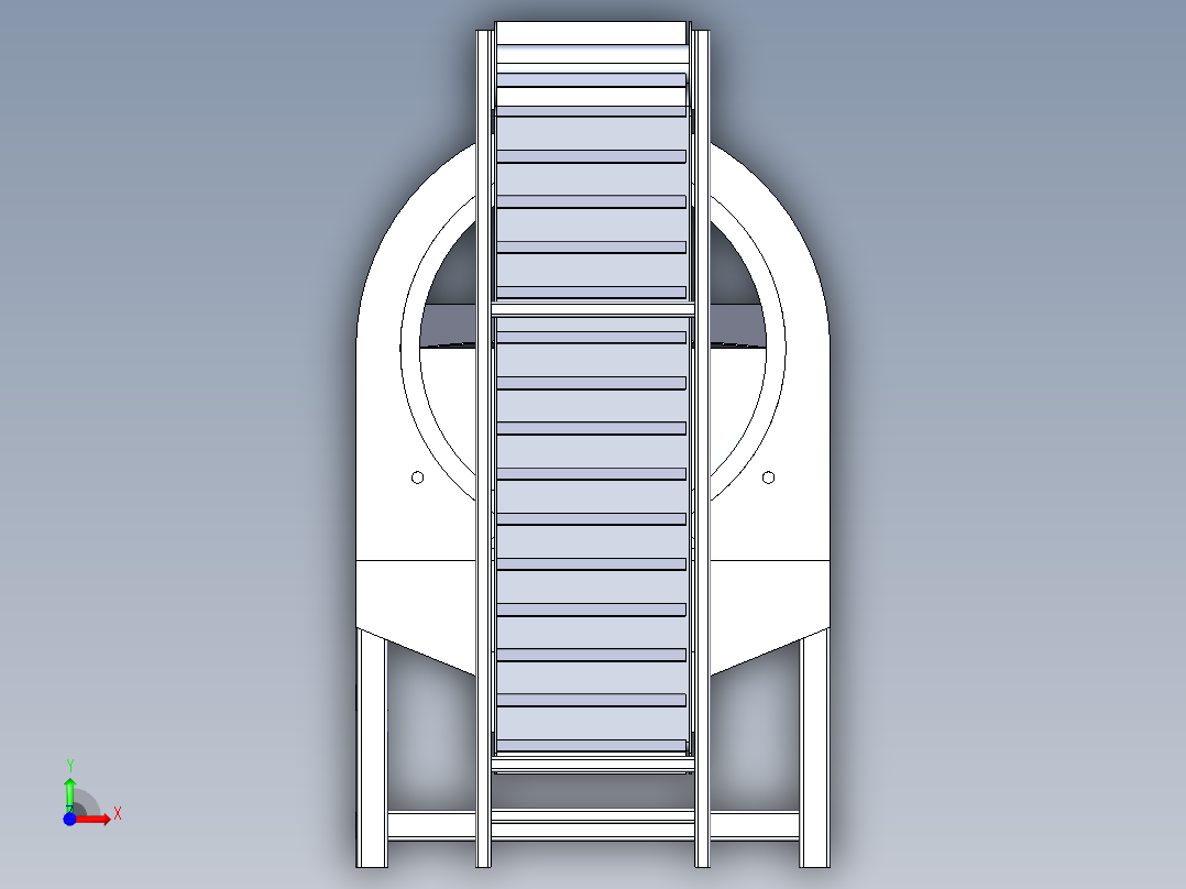 nline分批搅拌机3D数模图纸 STEP格式前视图