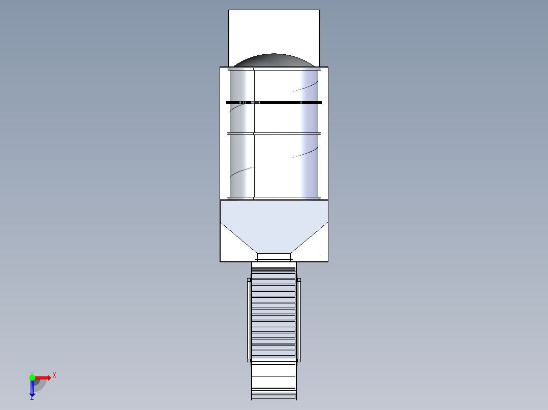 nline分批搅拌机3D数模图纸 STEP格式俯视图