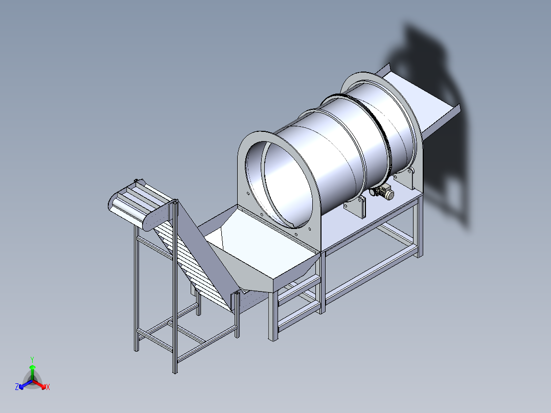 nline分批搅拌机3D数模图纸 STEP格式正等轴测图