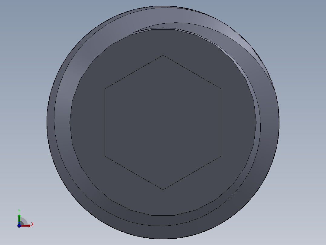 UNC 平头紧定螺钉-UNC SET SCREW 0.500 x3.000.SLDPRT前视图