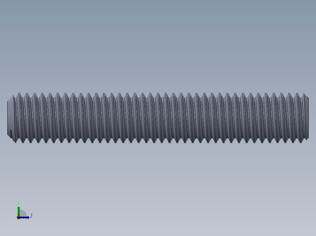 UNC 平头紧定螺钉-UNC SET SCREW 0.500 x3.000.SLDPRT左视图