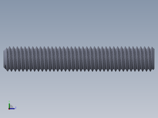 UNC 平头紧定螺钉-UNC SET SCREW 0.500 x3.000.SLDPRT左视缩略图