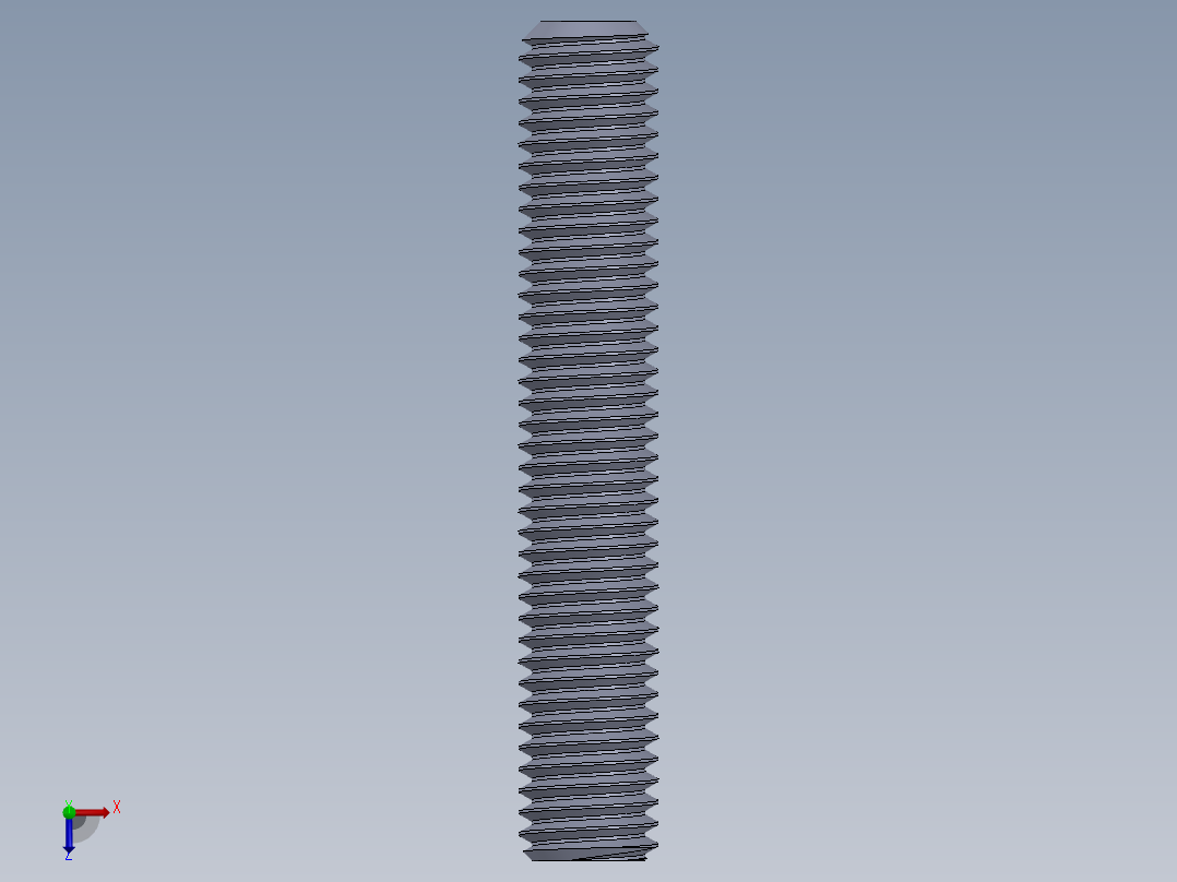 UNC 平头紧定螺钉-UNC SET SCREW 0.500 x3.000.SLDPRT俯视图