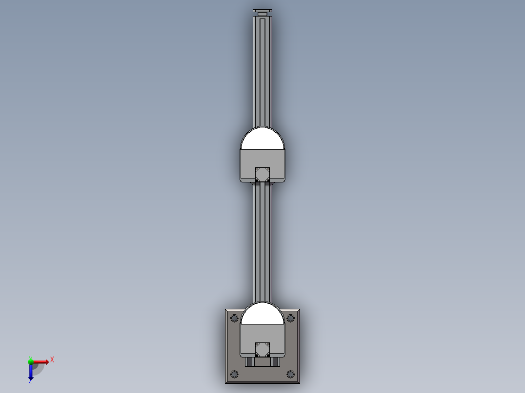 三自由度工业机器人的结构设计图纸+solidworks三维模型+说明书1俯视图
