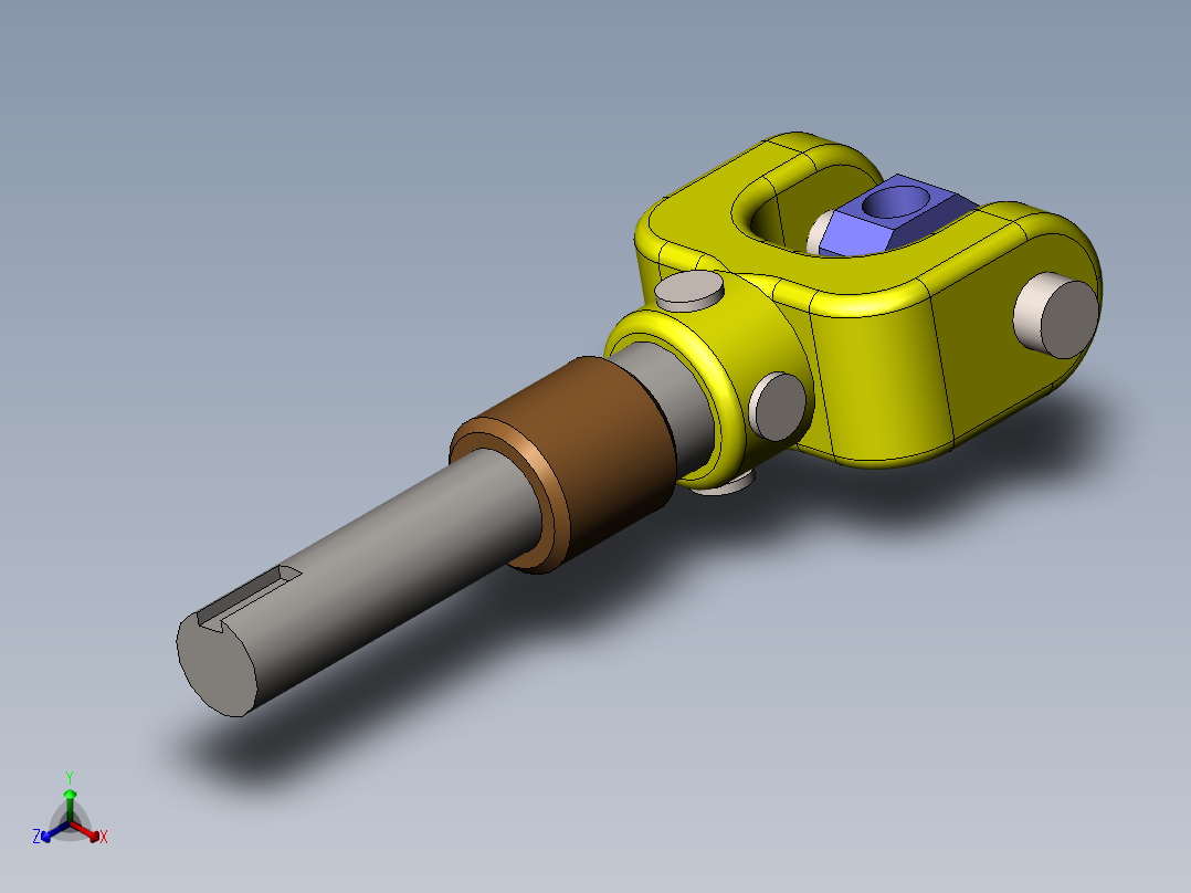 万向接头正等轴测图