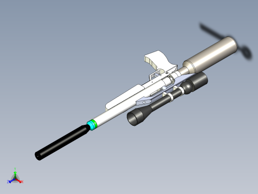 美国秃鹰气步枪pcp三维模型