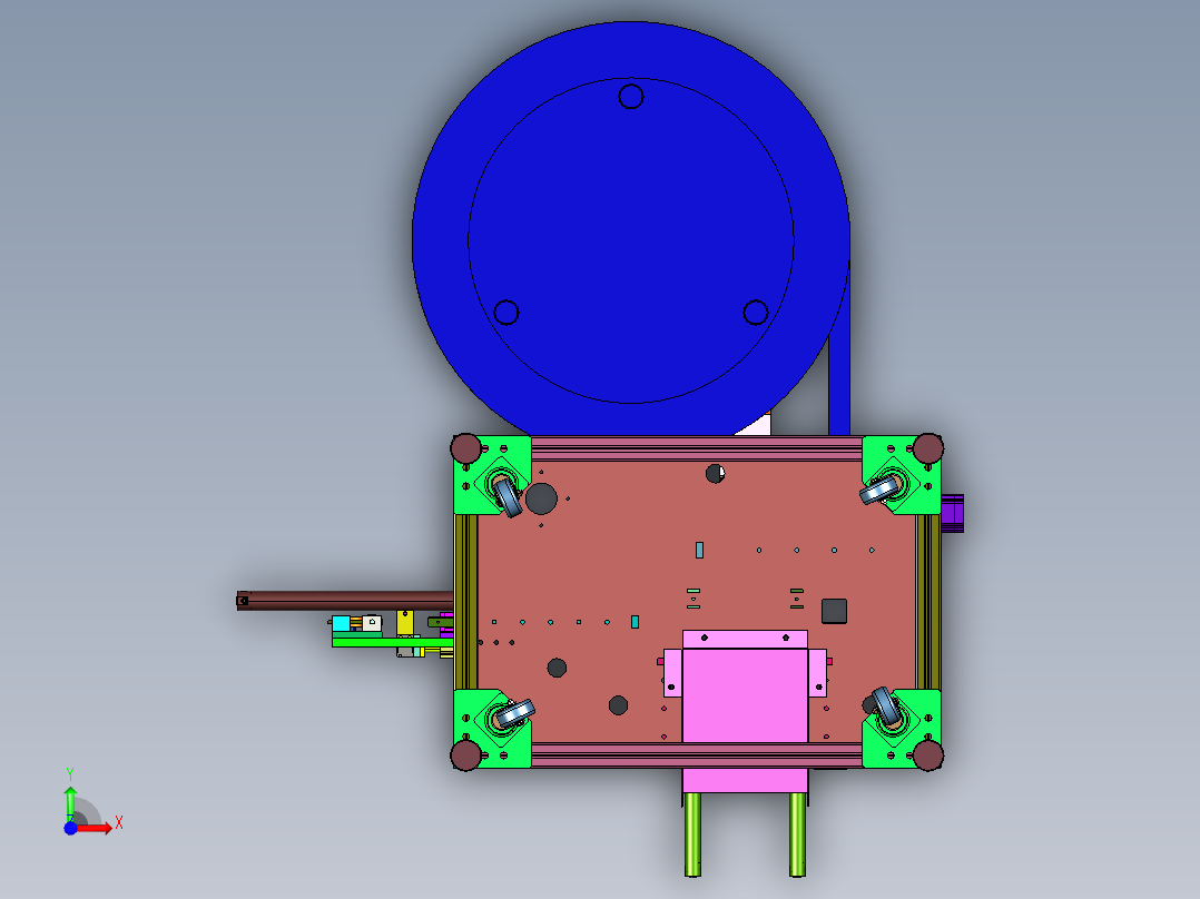 片状料穿铁线设备前视图