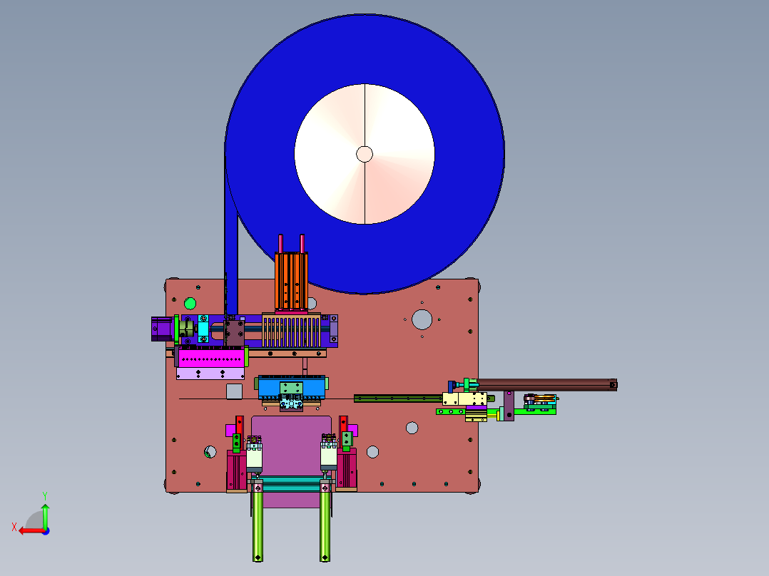 片状料穿铁线设备后视图