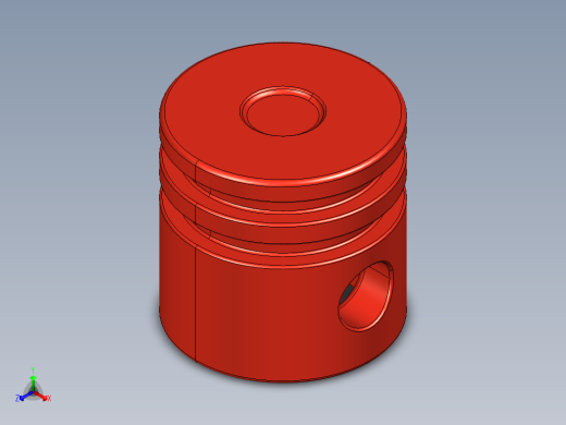 气缸电机-2851 Bright Red Technic Engine Piston Round