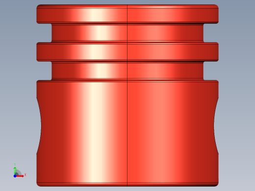 气缸电机-2851 Bright Red Technic Engine Piston Round前视缩略图
