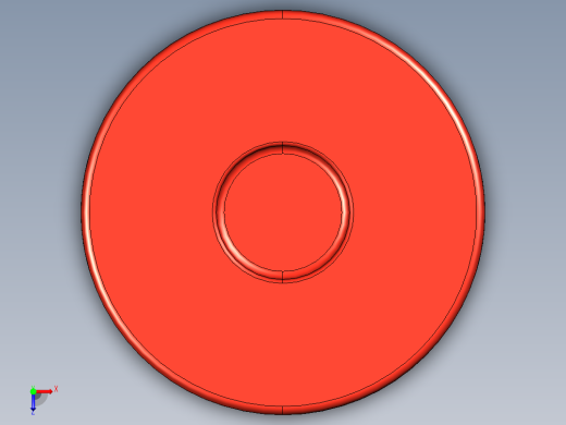 气缸电机-2851 Bright Red Technic Engine Piston Round俯视缩略图