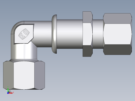 卡套式工业通用硬管接头EO_Bulkhead_elbow_WSV10ZS71前视缩略图