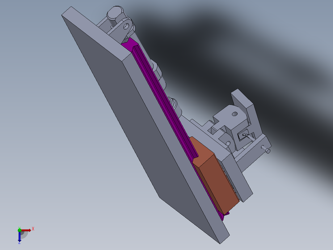 多角度运动夹具俯视图