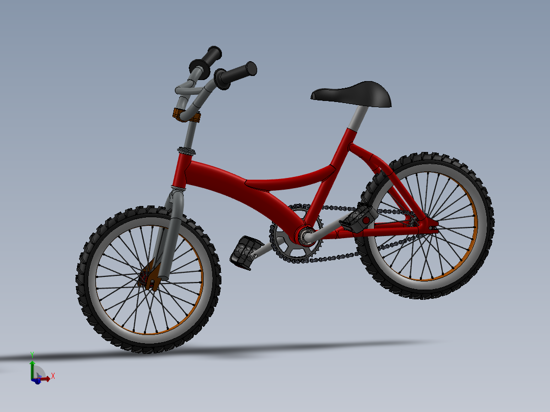 产品设计：自行车主视图
