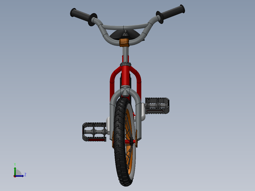 产品设计：自行车左视图