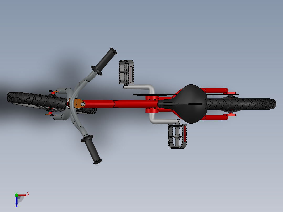 产品设计：自行车俯视图