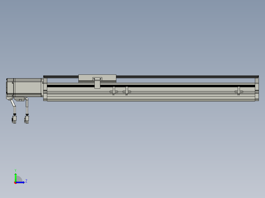 东锦丝杆传动-直线滑台模组DH120-C-400-BC-P400W-C3左视图