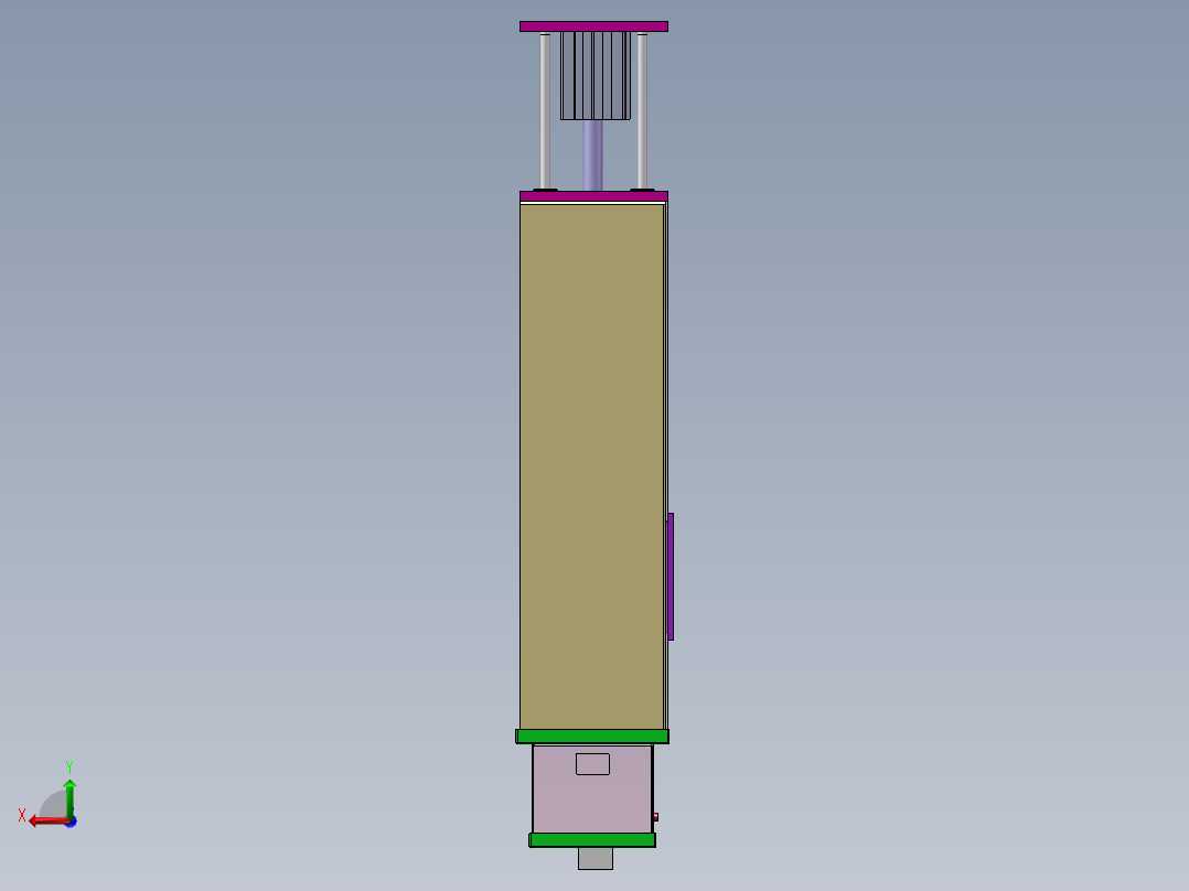 Q064-人民币清分机总体方案设计【三维SolidWorks】后视图