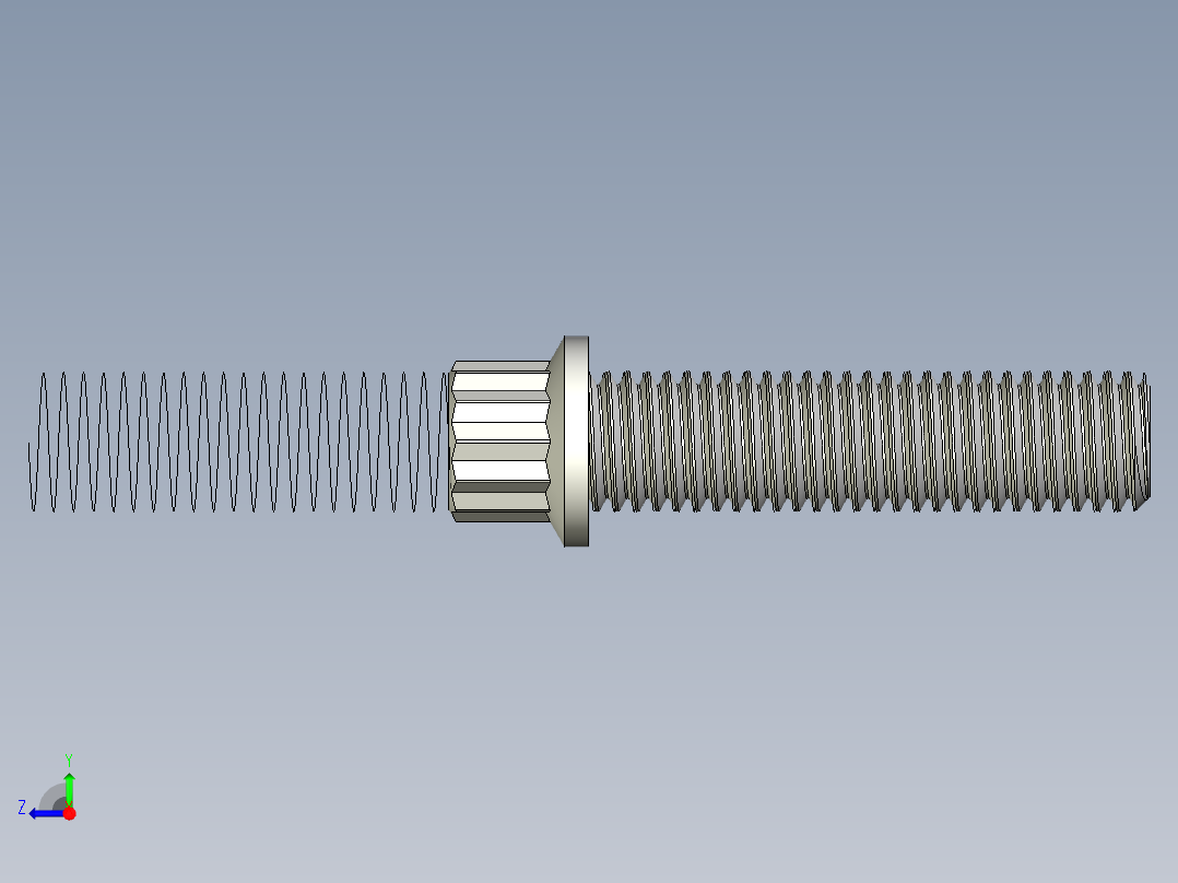 1_4in-28法兰头螺钉-1-4in-28 1long 12-point screws.x_t右视图