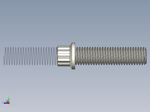 1_4in-28法兰头螺钉-1-4in-28 1long 12-point screws.x_t右视缩略图
