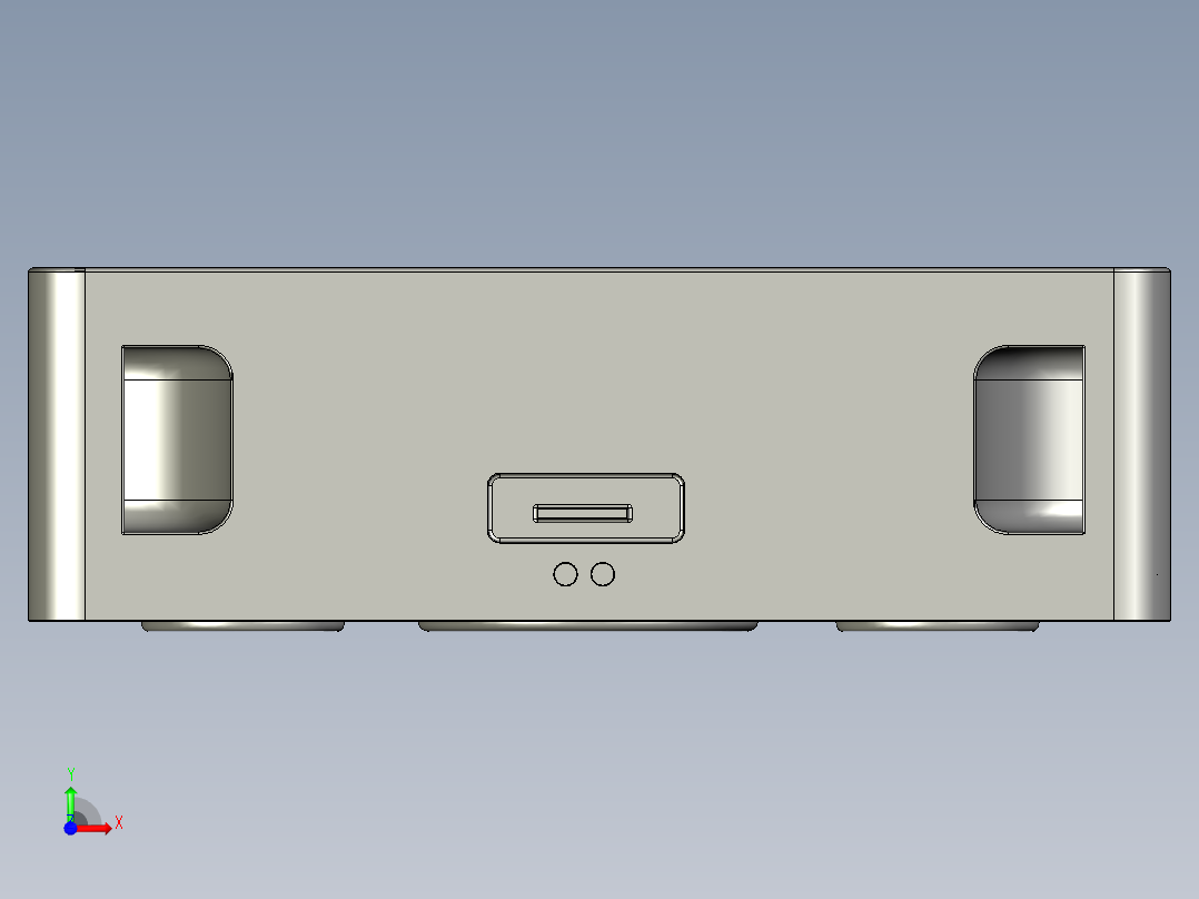 苹果iPod Hi-Fi音箱模型3D图纸 RHINO设计前视图