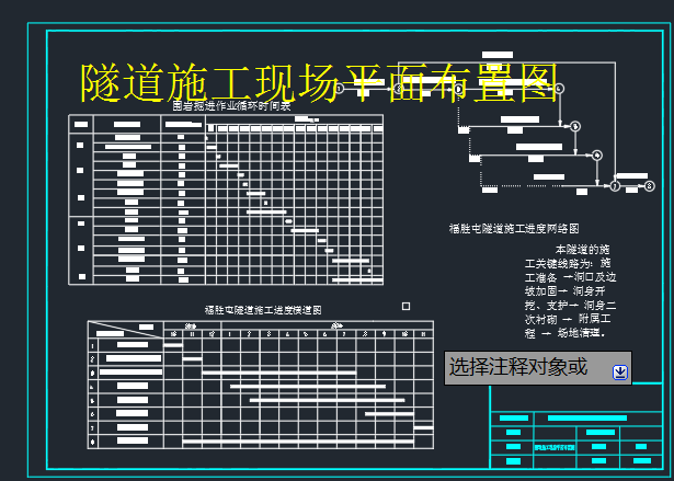 E1406-某隧道结构与施工组织设计CAD+说明书