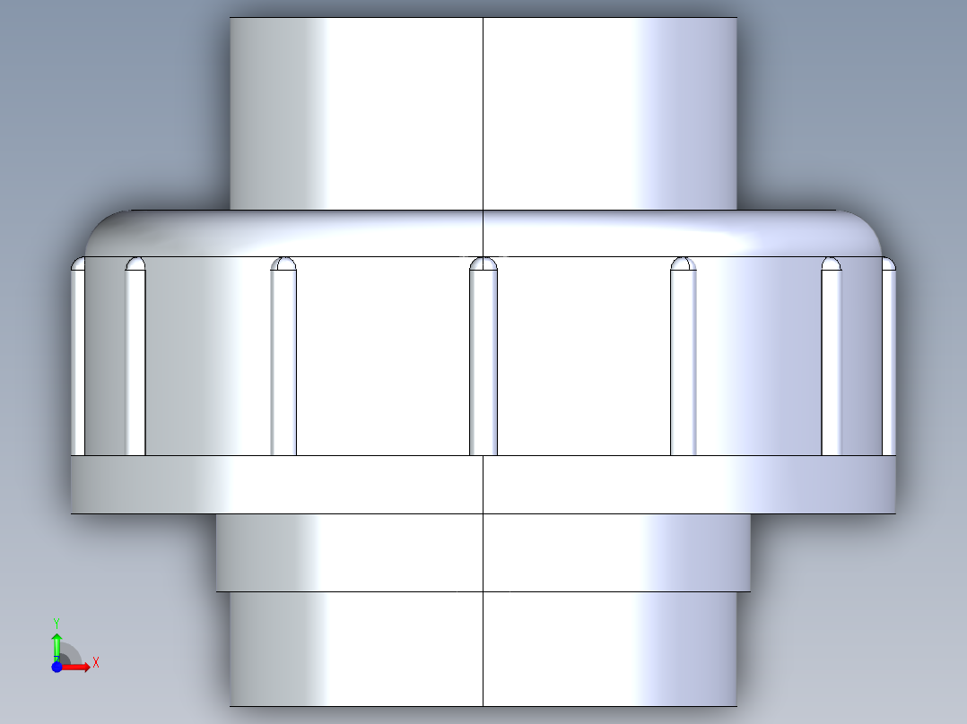 聚氯乙烯配件29-Sch80_Union T375_SxS_857-375-012_1.25in前视图